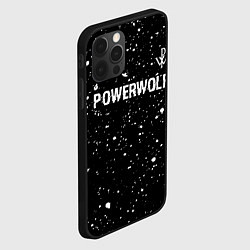 Чехол для iPhone 12 Pro Max Powerwolf Glitch на темном фоне, цвет: 3D-черный — фото 2