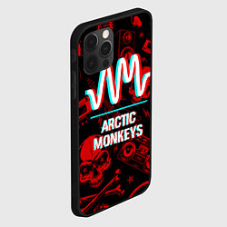 Чехол для iPhone 12 Pro Max Arctic Monkeys Rock Glitch, цвет: 3D-черный — фото 2