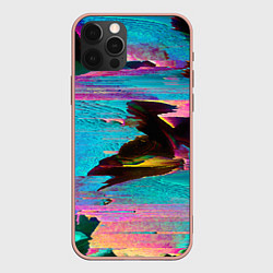 Чехол для iPhone 12 Pro Max Multicolored vanguard glitch, цвет: 3D-светло-розовый