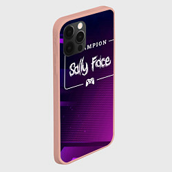 Чехол для iPhone 12 Pro Max Sally Face Gaming Champion: рамка с лого и джойсти, цвет: 3D-светло-розовый — фото 2