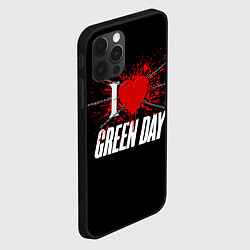 Чехол для iPhone 12 Pro Max Green Day Сердце, цвет: 3D-черный — фото 2