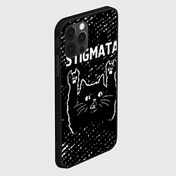 Чехол для iPhone 12 Pro Max Группа Stigmata и Рок Кот, цвет: 3D-черный — фото 2