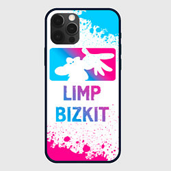 Чехол для iPhone 12 Pro Max Limp Bizkit Neon Gradient, цвет: 3D-черный