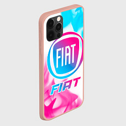 Чехол для iPhone 12 Pro Max Fiat Neon Gradient, цвет: 3D-светло-розовый — фото 2