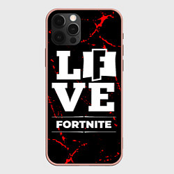 Чехол для iPhone 12 Pro Max Fortnite Love Классика, цвет: 3D-светло-розовый