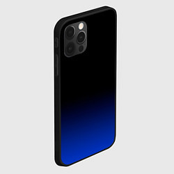 Чехол для iPhone 12 Pro Max Черный с синим градиент, цвет: 3D-черный — фото 2