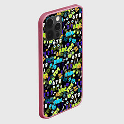 Чехол для iPhone 12 Pro Max Multicolored alphabet and numbers, цвет: 3D-малиновый — фото 2