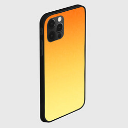 Чехол для iPhone 12 Pro Max Оранжевый, желтый градиент, цвет: 3D-черный — фото 2
