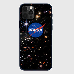 Чехол для iPhone 12 Pro Max Самое четкое изображение ранней Вселенной NASA Лог, цвет: 3D-черный