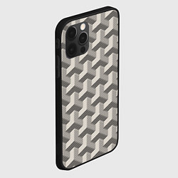 Чехол для iPhone 12 Pro Max Геометрические фигуры Оптическая иллюзия, цвет: 3D-черный — фото 2