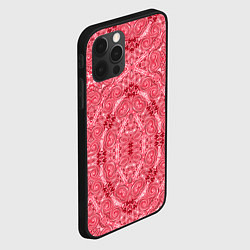 Чехол для iPhone 12 Pro Max Red ornament Arabic, цвет: 3D-черный — фото 2