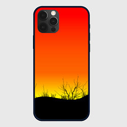 Чехол iPhone 12 Pro Max Закат и травы