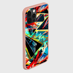 Чехол для iPhone 12 Pro Max Яркий абстрактный узор с неоновыми штрихами, цвет: 3D-светло-розовый — фото 2