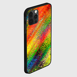 Чехол для iPhone 12 Pro Max Rainbow inclusions, цвет: 3D-черный — фото 2