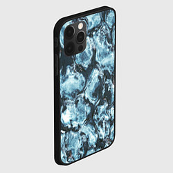 Чехол для iPhone 12 Pro Max Холодная ледяная броня - Синий, цвет: 3D-черный — фото 2