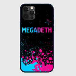 Чехол для iPhone 12 Pro Max Megadeth - neon gradient, цвет: 3D-черный