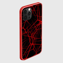 Чехол для iPhone 12 Pro Max Intersecting red rays, цвет: 3D-красный — фото 2