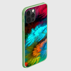 Чехол для iPhone 12 Pro Max Colorful Explosion, цвет: 3D-салатовый — фото 2