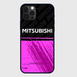 Чехол для iPhone 12 Pro Max Mitsubishi pro racing: символ сверху, цвет: 3D-черный