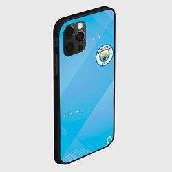 Чехол для iPhone 12 Pro Max Manchester city Голубая абстракция, цвет: 3D-черный — фото 2