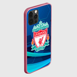 Чехол для iPhone 12 Pro Max Liverpool Абстракция, цвет: 3D-малиновый — фото 2