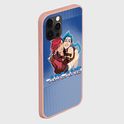 Чехол для iPhone 12 Pro Max Arcane - Джинкс и Вай, цвет: 3D-светло-розовый — фото 2