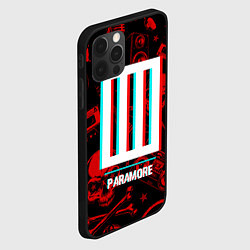 Чехол для iPhone 12 Pro Max Paramore rock glitch, цвет: 3D-черный — фото 2