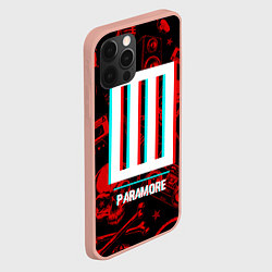 Чехол для iPhone 12 Pro Max Paramore rock glitch, цвет: 3D-светло-розовый — фото 2