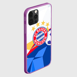 Чехол для iPhone 12 Pro Max Bayern munchen Абстракция геометрии, цвет: 3D-сиреневый — фото 2