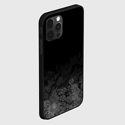Чехол для iPhone 12 Pro Max Листва на темном фоне, цвет: 3D-черный — фото 2