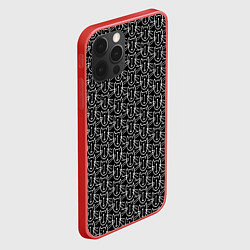 Чехол для iPhone 12 Pro Max Милые Чёрные Мордочки Котов, цвет: 3D-красный — фото 2