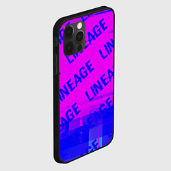 Чехол для iPhone 12 Pro Max Lineage glitch text effect: паттерн, цвет: 3D-черный — фото 2