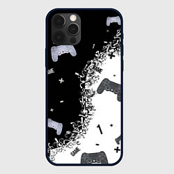 Чехол для iPhone 12 Pro Max Джойстики чёрно-белые, цвет: 3D-черный