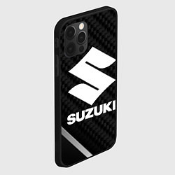 Чехол для iPhone 12 Pro Max Suzuki карбон, цвет: 3D-черный — фото 2