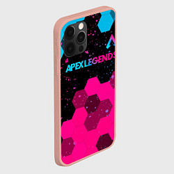 Чехол для iPhone 12 Pro Max Apex Legends - neon gradient: символ сверху, цвет: 3D-светло-розовый — фото 2