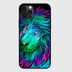 Чехол iPhone 12 Pro Max Светящийся неоновый лев