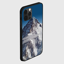 Чехол для iPhone 12 Pro Max Каракорум, К2, Чогори, 8614 м - вторая по высоте, цвет: 3D-черный — фото 2