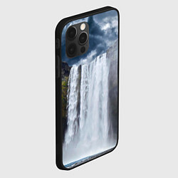 Чехол для iPhone 12 Pro Max Водопад Скогафосс, цвет: 3D-черный — фото 2