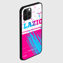 Чехол для iPhone 12 Pro Max Lazio neon gradient style: символ сверху, цвет: 3D-черный — фото 2