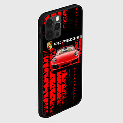 Чехол для iPhone 12 Pro Max Porsche - авто, цвет: 3D-черный — фото 2