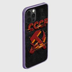 Чехол для iPhone 12 Pro Max Серп и молот символ СССР, цвет: 3D-серый — фото 2