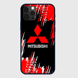 Чехол для iPhone 12 Pro Max Mitsubishi - краска, цвет: 3D-черный