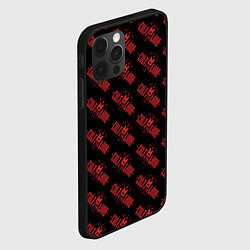 Чехол для iPhone 12 Pro Max Cult of the lamb pattern, цвет: 3D-черный — фото 2