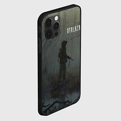 Чехол для iPhone 12 Pro Max STALKER Одиночка На Болоте, цвет: 3D-черный — фото 2