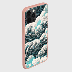 Чехол для iPhone 12 Pro Max Облачные узоры, цвет: 3D-светло-розовый — фото 2