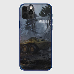 Чехол для iPhone 12 Pro Max STALKER БТР и Аномалия, цвет: 3D-тёмно-синий