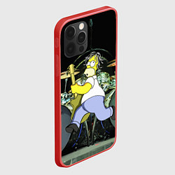 Чехол для iPhone 12 Pro Max Гомер Симпсон - рок гитарист, цвет: 3D-красный — фото 2