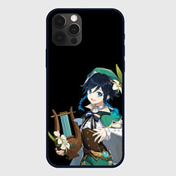 Чехол для iPhone 12 Pro Max Венти : Анемо архонт - Геншин, цвет: 3D-черный