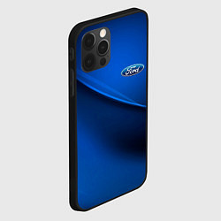 Чехол для iPhone 12 Pro Max Ford - синяя абстракция, цвет: 3D-черный — фото 2