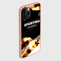 Чехол для iPhone 12 Pro Max Sporting legendary sport fire, цвет: 3D-светло-розовый — фото 2